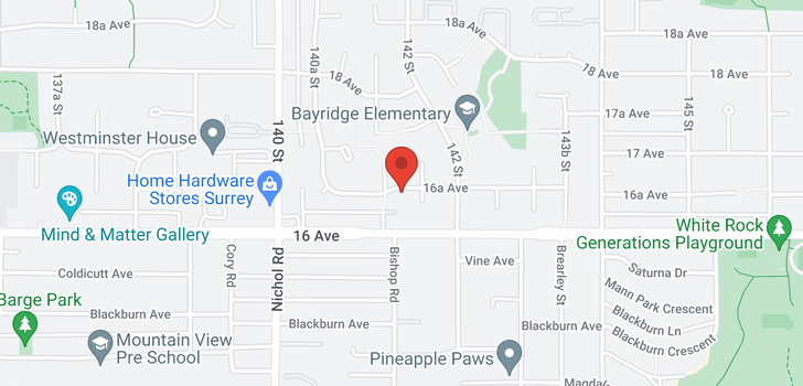 map of 14154 16A AVENUE